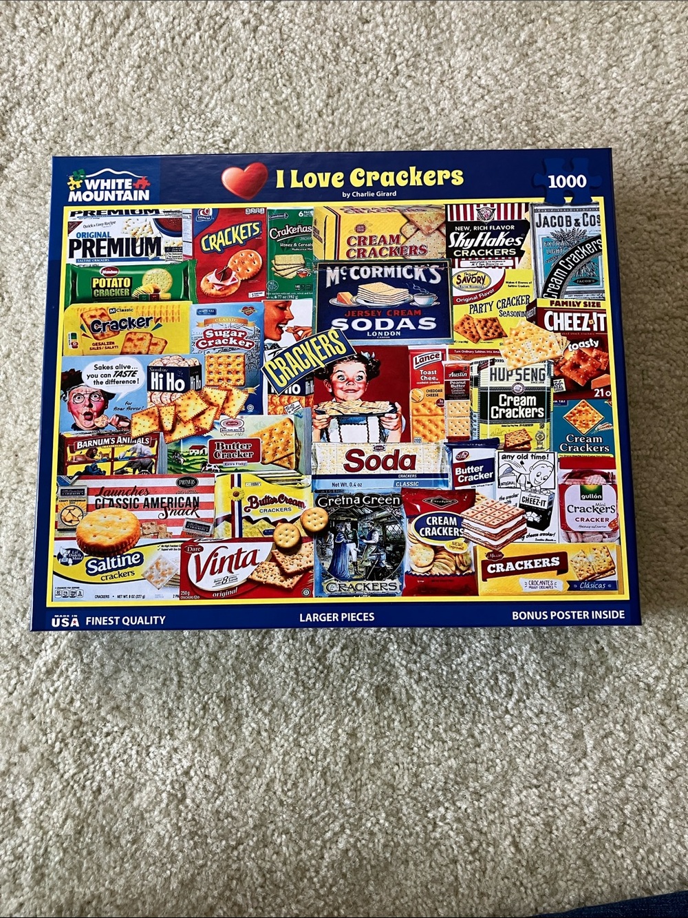 White Mountain I Love Crackers 1000-Piece Puzzle